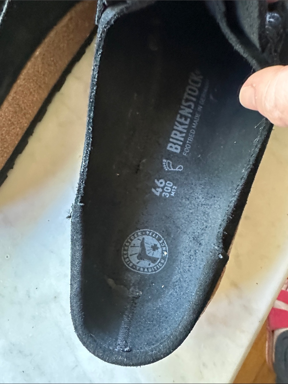 Birkenstock Naples Black Suede Platform Penny Loafers - Size 46 Euro, 12-12.5 US - Picture 5 of 5